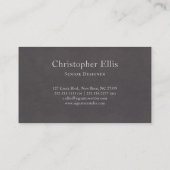 Minimalistic Monogram | Charcoal Gray Visitekaartje (Achterkant)