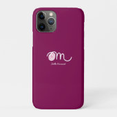 Minimalistic Om Handwritten Personalized Case-Mate iPhone Case (Achterkant)