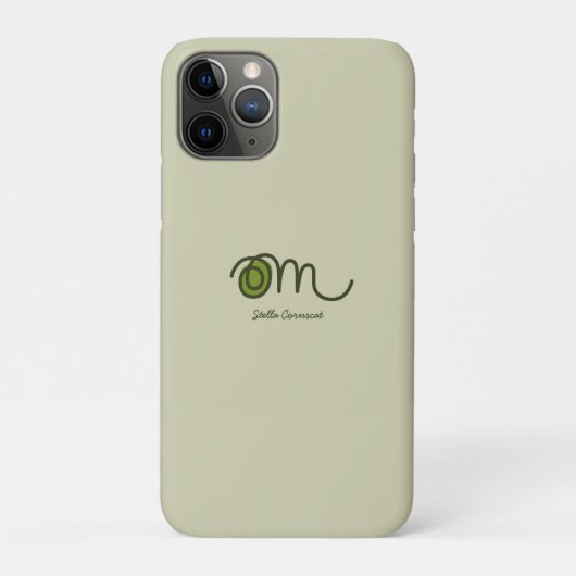 Minimalistic Om Handwritten Personalized Case-Mate iPhone Case (Achterkant)