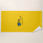Minimalistic Om Handwritten Personalized Strandlaken (Voorkant)