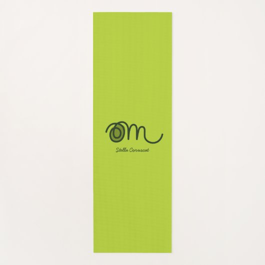 Minimalistic Om Handwritten Personalized Yoga Mat (Voorkant)