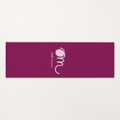 Minimalistic Om Handwritten Personalized Yoga Mat (Voorkant (horizontaal))