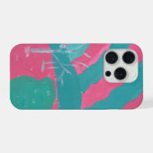 Minimalistic Pink and Green Landscape Phone Case (Verso Horizontal)