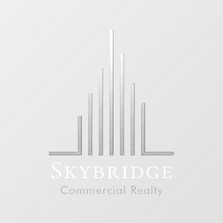Minimalistic Real Estate Logo Window Cling Raamsticker