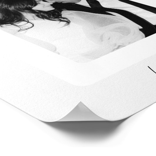 Minimalistic Script Ace of Spades Couple Photo Poster (Hoek)