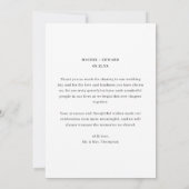 Minimalistic Script Wedding Couple Photo Bedankkaart (Achterkant)