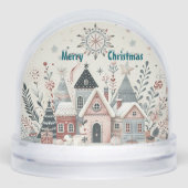 Minimalistic Snow-Clad Christmas Village Boho Art (Avant)