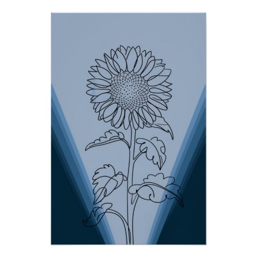 minimalistic sunflower perfect poster (Voorkant)