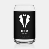 Minimalistic Wedding Best Man Name White (Recto)