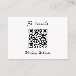 Minimalistic wedding informatiekaartje