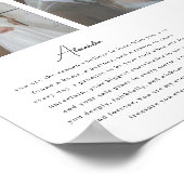 Minimalistic Wedding Vows Script 3-Photo Arch Poster (Hoek)