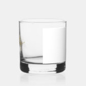 Minimalistic White Gold Voeg naam en Monogram Mann Whisky Glas (Links)