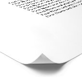 Minimalistisch 13-tabel weddenschapskaartje poster (Hoek)