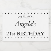 Minimalistisch-1 B&W Sparkling Wijnetiket (Enkel label)