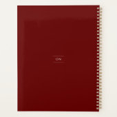 Minimalistisch 2022 Dark Red Weekly | Maandelijks Planner (Achterkant)