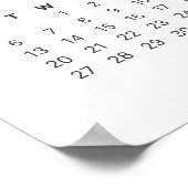 Minimalistisch 2025 Kalender Poster (Hoek)