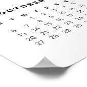 Minimalistisch 2025 Kalender Poster (Hoek)