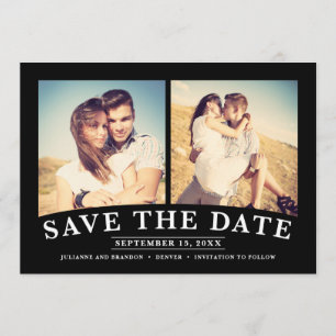Minimalistisch 2-foto Opslaan datum Save The Date