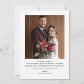 Minimalistisch 2 Fotobruiloft - Hartelijk dank - K Bedankkaart (Achterkant)