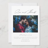 Minimalistisch 2 Fotobruiloft - Hartelijk dank - K Bedankkaart (Voorkant)