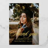 Minimalistisch 2 foto's script Afstuderen 2024 Folie Uitnodiging (Voorkant)