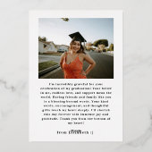 Minimalistisch 2 foto's script Afstuderen 2024 Folie Uitnodiging (Achterkant)