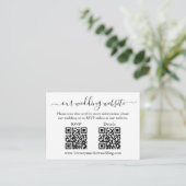 Minimalistisch 2 QR Weddenschap RSVP - Details fot Informatiekaartje (Staand voorkant)