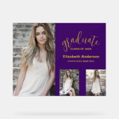 Minimalistisch 3 foto Afstuderen Acryl Bord (Voorkant)