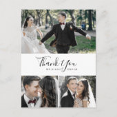 Minimalistisch 3 fotocollage Hartelijk dank voor u Briefkaart (Voorkant)