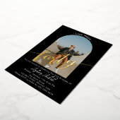 Minimalistisch 40ste verjaardagsfeest goud folie uitnodiging (Gedraaid)