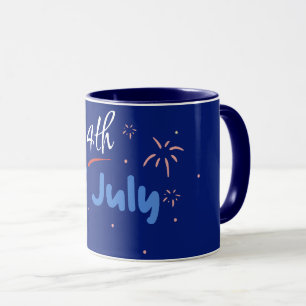 Minimalistisch "4 juli" met Firecracker Bursts Mok