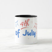 Minimalistisch "4 juli" met Firecracker Bursts Mok (Midden)
