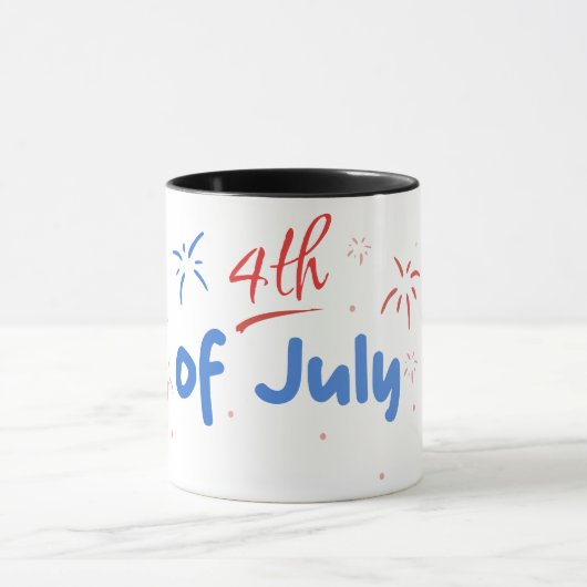 Minimalistisch "4 juli" met Firecracker Bursts Mok (Midden)