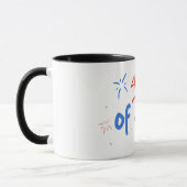 Minimalistisch "4 juli" met Firecracker Bursts Mok (Links)