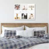 Minimalistisch 6 Foto 50th Wedding Jubileum Canvas (Insitu (Slaapkamer))