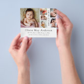 Minimalistisch 6 Foto Hallo Baby geboorteaankondig Flyer (Hand)