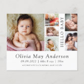 Minimalistisch 6 Foto Hallo Baby geboorteaankondig Flyer (Voorkant)