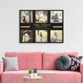 Minimalistisch 6-fotoklasse van 2023 Afstuderen Canvas Afdruk (Insitu (Woonkamer))