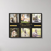 Minimalistisch 6-fotoklasse van 2023 Afstuderen Canvas Afdruk (Voorkant)