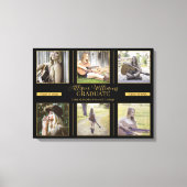 Minimalistisch 6-fotoklasse van 2023 Afstuderen Canvas Afdruk (Voorkant)