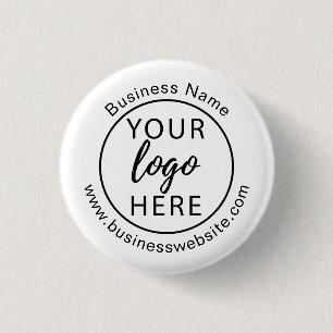 Minimalistisch aangepast bedrijfslogo ronde button 3,2 cm