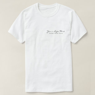Minimalistisch aangepast bedrijfslogo t-shirt