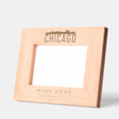 Minimalistisch aangepast Chicago City Skyline Silh Gegraveerde Lijstjes (Links)