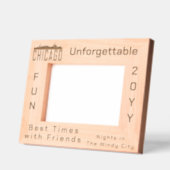 Minimalistisch aangepast Chicago City Skyline Silh Gegraveerde Lijstjes (Links)