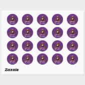 Minimalistisch aangepast elegant monogram-ontwerp ronde sticker (Vel)