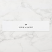 Minimalistisch aangepast huwelijk waterfles etiket (Enkel label)