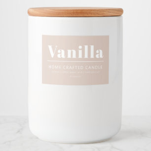 Minimalistisch aangepast kaartenlabel voedselcontainer etiket