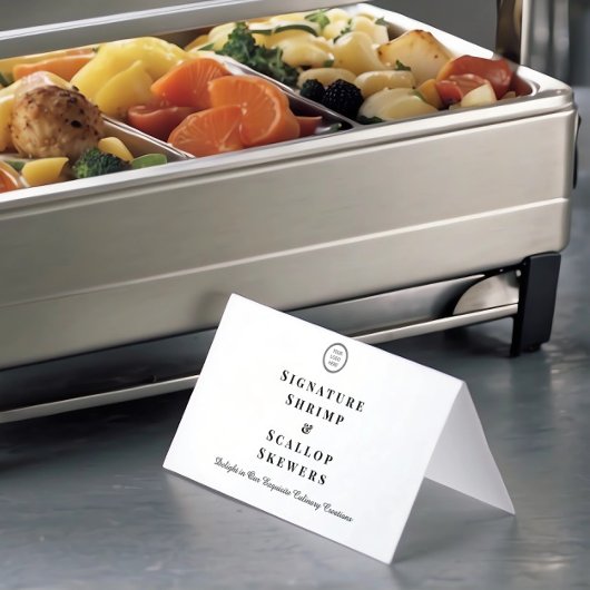 Minimalistisch aangepast Logo-label met buffetscho Kaart