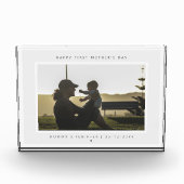 Minimalistisch Aangepaste Eerste Moederdag Modern Fotoblokken (Voorkant)