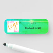 Minimalistisch Aangepaste Logo Naam Achtergrond Mo Naamplaatje (In situ)